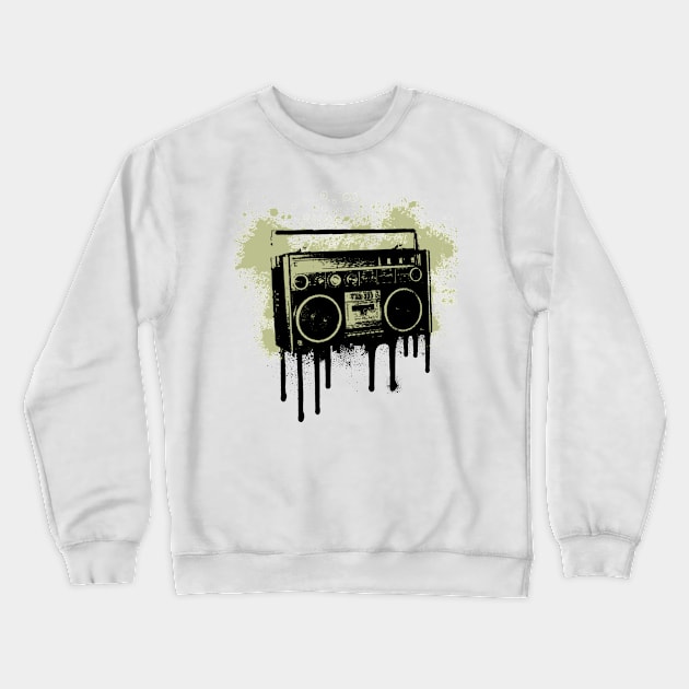 Portable Stereo Splatter Crewneck Sweatshirt by JohnLucke